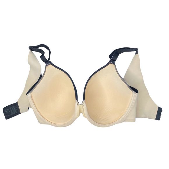 Soma Vanishing Back Full Coverage Black Lace Trim Bra - Picture 6 of 7